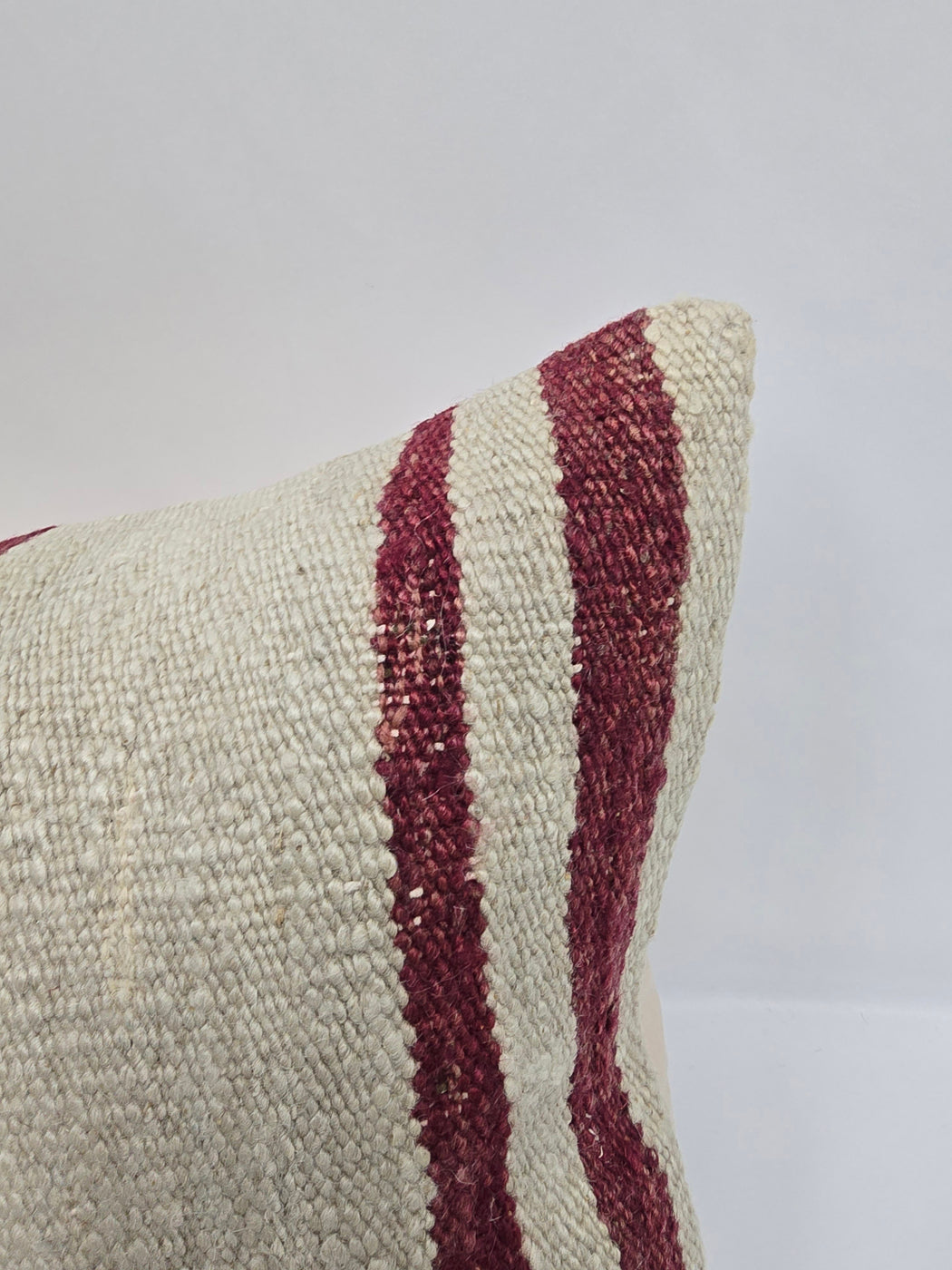 Turkish Hemp Pillow Cushion Natural Cream Black Pillow Cushion Cover 16" x 24" #9104