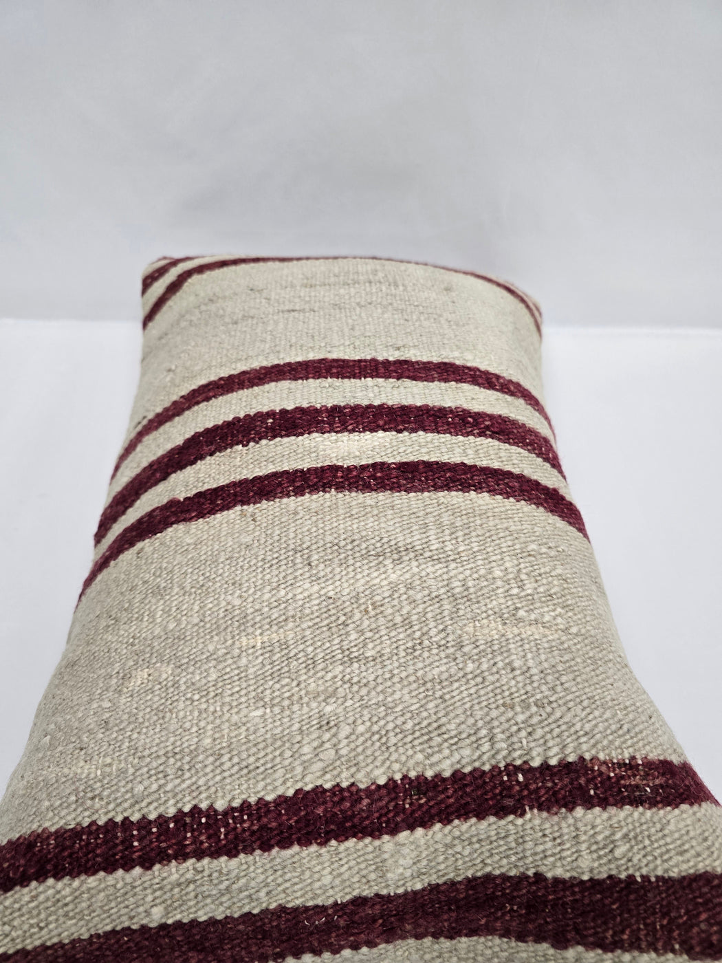 Turkish Hemp Pillow Cushion Natural Cream Black Pillow Cushion Cover 16" x 24" #9104