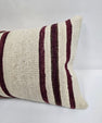 Turkish Hemp Pillow Cushion Natural Cream Black Pillow Cushion Cover 16" x 24" #9103