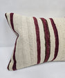 Turkish Hemp Pillow Cushion Natural Cream Black Pillow Cushion Cover 16" x 24" #9103