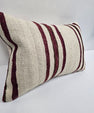 Turkish Hemp Pillow Cushion Natural Cream Black Pillow Cushion Cover 16" x 24" #9103