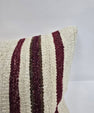 Turkish Hemp Pillow Cushion Natural Cream Black Pillow Cushion Cover 16" x 24" #9103