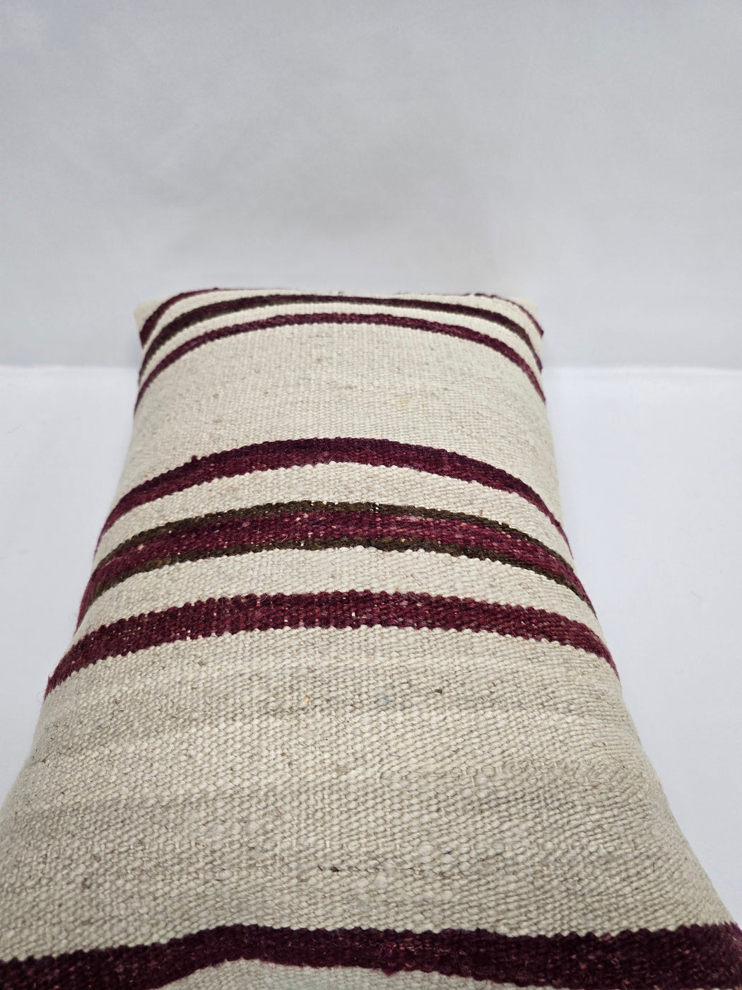 Turkish Hemp Pillow Cushion Natural Cream Black Pillow Cushion Cover 16" x 24" #9103