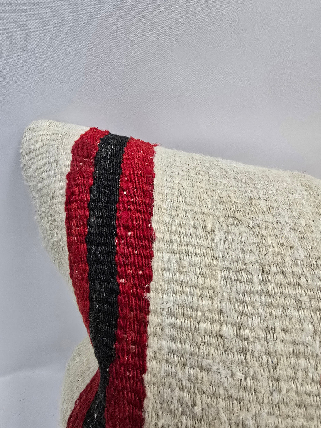 Turkish Hemp Pillow Cushion Natural Cream Black Red Orange Pillow Cushion Cover 16" x 24" #9102