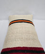 Turkish Hemp Pillow Cushion Natural Cream Black Red Orange Pillow Cushion Cover 16" x 24" #9102