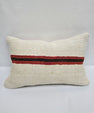 Turkish Hemp Pillow Cushion Natural Cream Black Red Pillow Cushion Cover 16" x 24" #9101