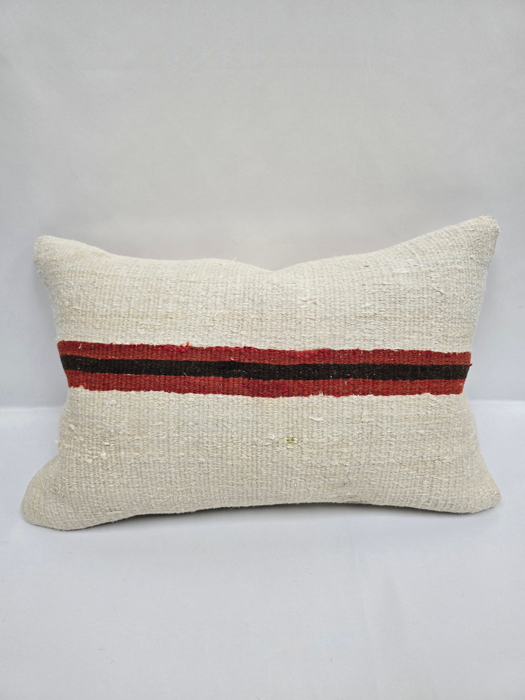 Turkish Hemp Pillow Cushion Natural Cream Black Red Pillow Cushion Cover 16" x 24" #9101