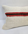 Turkish Hemp Pillow Cushion Natural Cream Black Red Pillow Cushion Cover 16" x 24" #9101