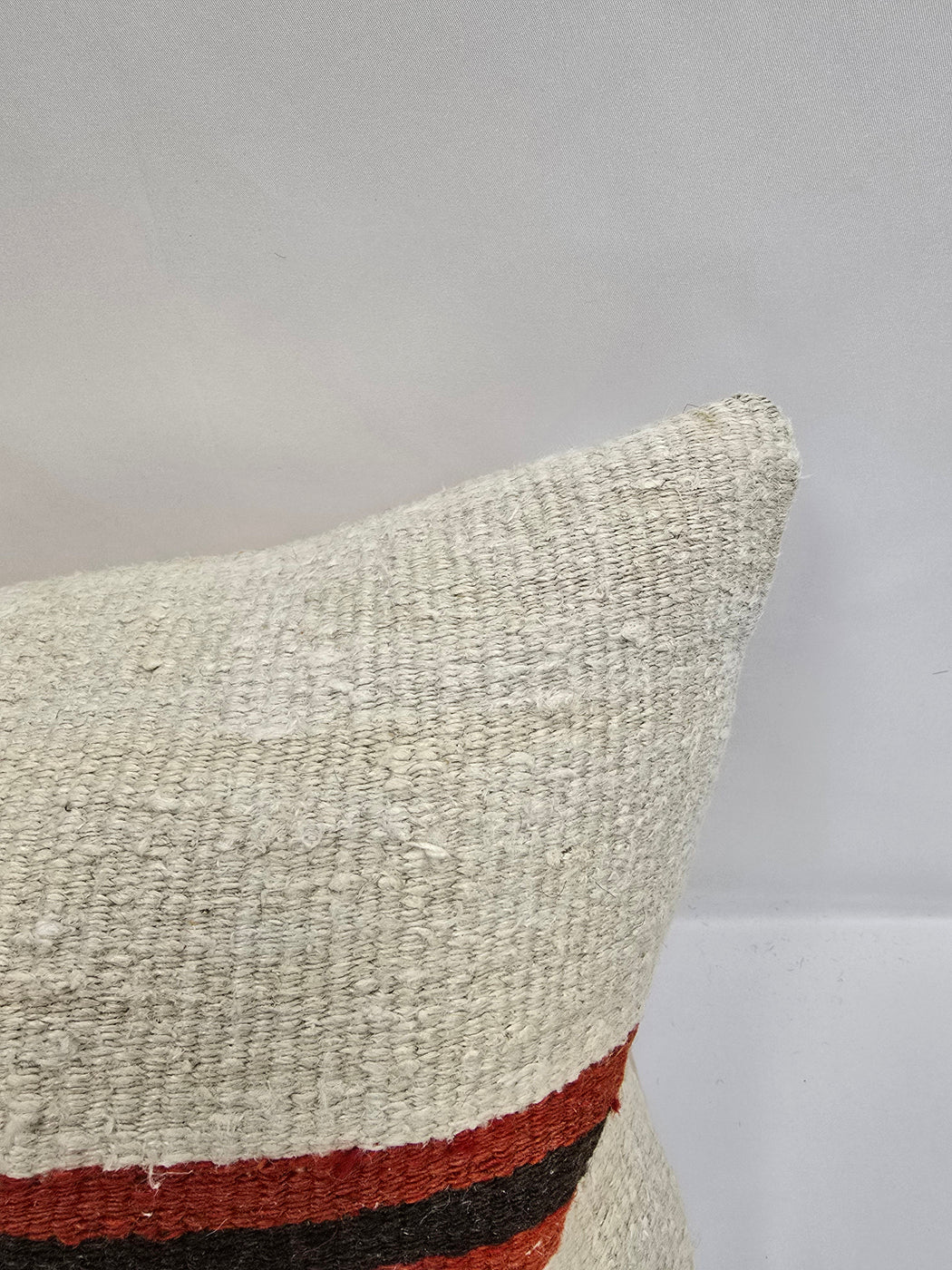 Turkish Hemp Pillow Cushion Natural Cream Black Red Pillow Cushion Cover 16" x 24" #9101