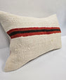 Turkish Hemp Pillow Cushion Natural Cream Black Red Pillow Cushion Cover 16" x 24" #9101