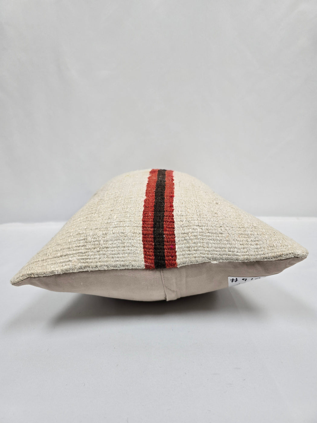Turkish Hemp Pillow Cushion Natural Cream Black Red Pillow Cushion Cover 16" x 24" #9101