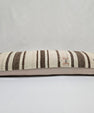 Turkish Lumbar Rug Pillow Cream Brown Cushion Cover Hemp Pillow 14" x 40" #9500
