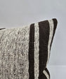 Turkish Hemp Pillow Cushion Natural Cream Black Pillow Cushion Cover 16" x 24" #9100