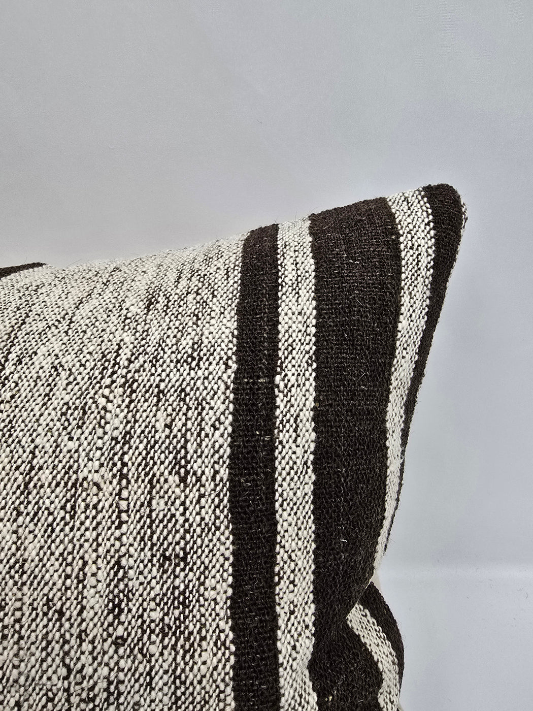 Turkish Hemp Pillow Cushion Natural Cream Black Pillow Cushion Cover 16" x 24" #9100