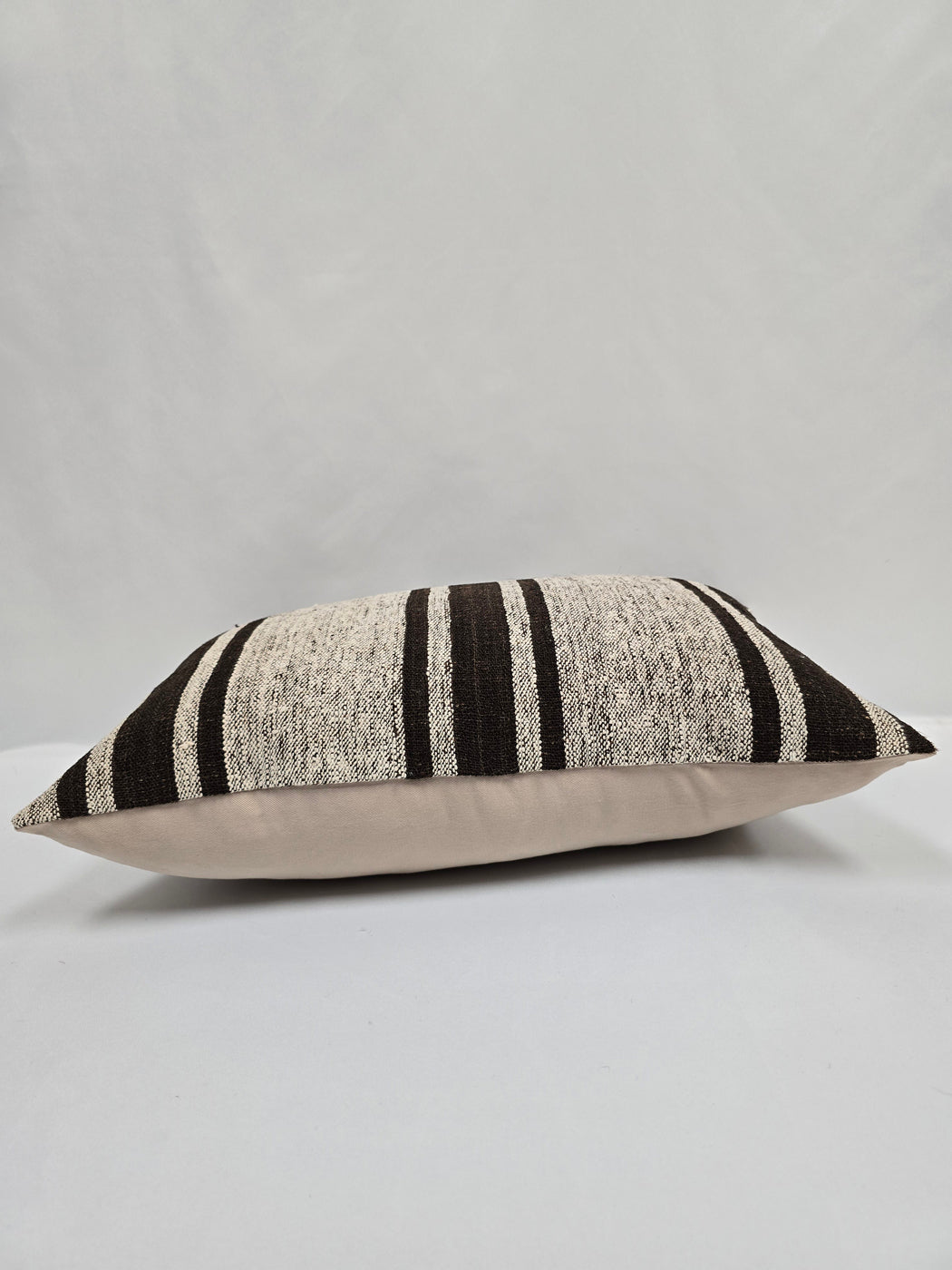 Turkish Hemp Pillow Cushion Natural Cream Black Pillow Cushion Cover 16" x 24" #9100
