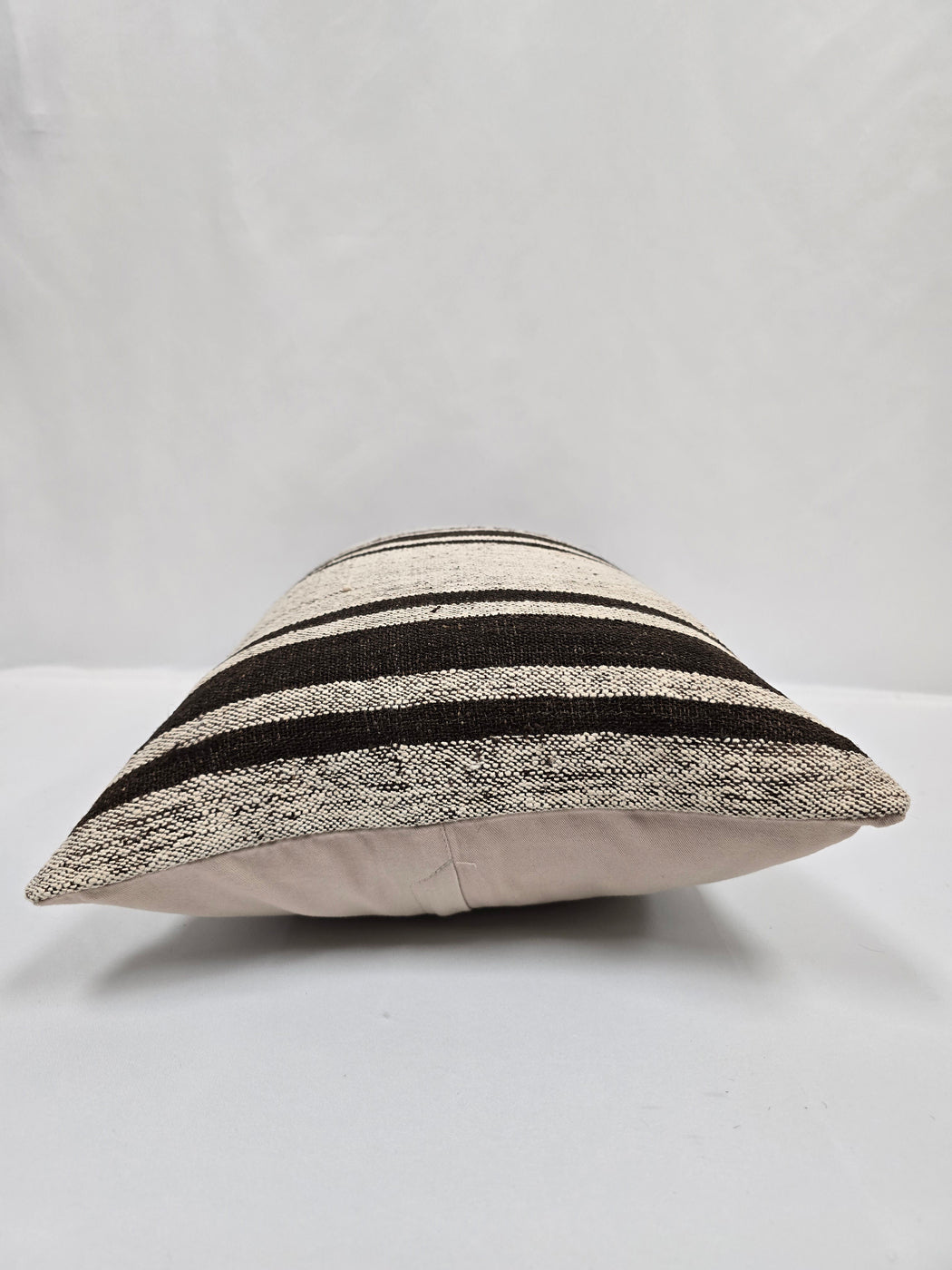 Turkish Hemp Pillow Cushion Natural Cream Black Pillow Cushion Cover 16" x 24" #9100