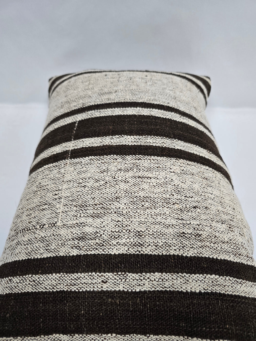 Turkish Hemp Pillow Cushion Natural Cream Black Pillow Cushion Cover 16" x 24" #9100