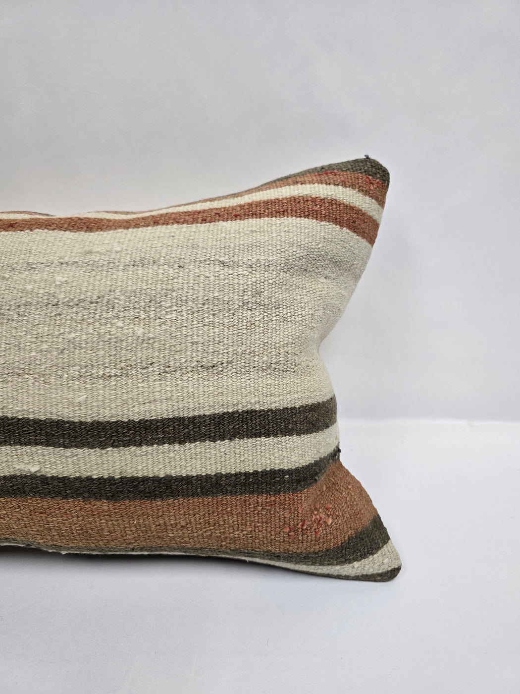 Turkish Hemp Pillow Cushion Natural Cream Brown Pillow Cushion Cover 16" x 24" #9099