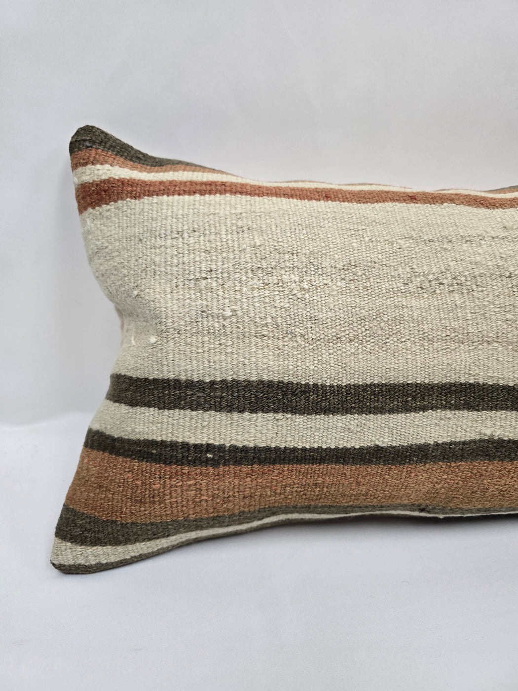Turkish Hemp Pillow Cushion Natural Cream Brown Pillow Cushion Cover 16" x 24" #9099