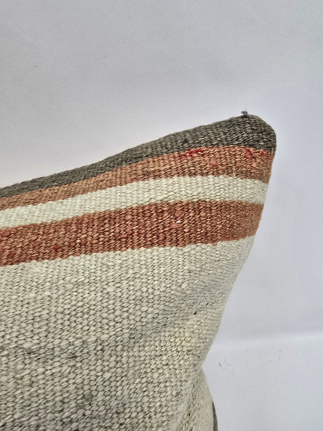 Turkish Hemp Pillow Cushion Natural Cream Brown Pillow Cushion Cover 16" x 24" #9099