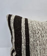 Turkish Hemp Pillow Cushion Natural Cream Black Pillow Cushion Cover 16" x 24" #9098