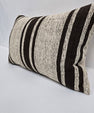 Turkish Hemp Pillow Cushion Natural Cream Black Pillow Cushion Cover 16" x 24" #9098