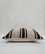 Turkish Hemp Pillow Cushion Natural Cream Black Pillow Cushion Cover 16" x 24" #9098