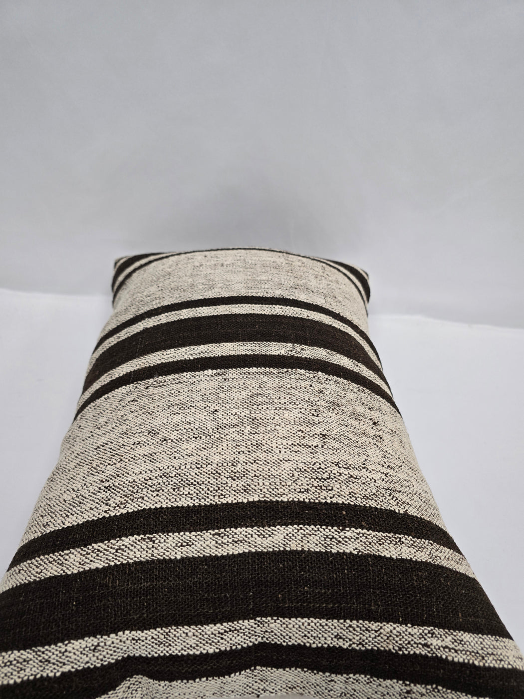 Turkish Hemp Pillow Cushion Natural Cream Black Pillow Cushion Cover 16" x 24" #9098