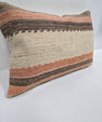 Turkish Hemp Pillow Cushion Natural Cream Brown Pillow Cushion Cover 16" x 24" #9097