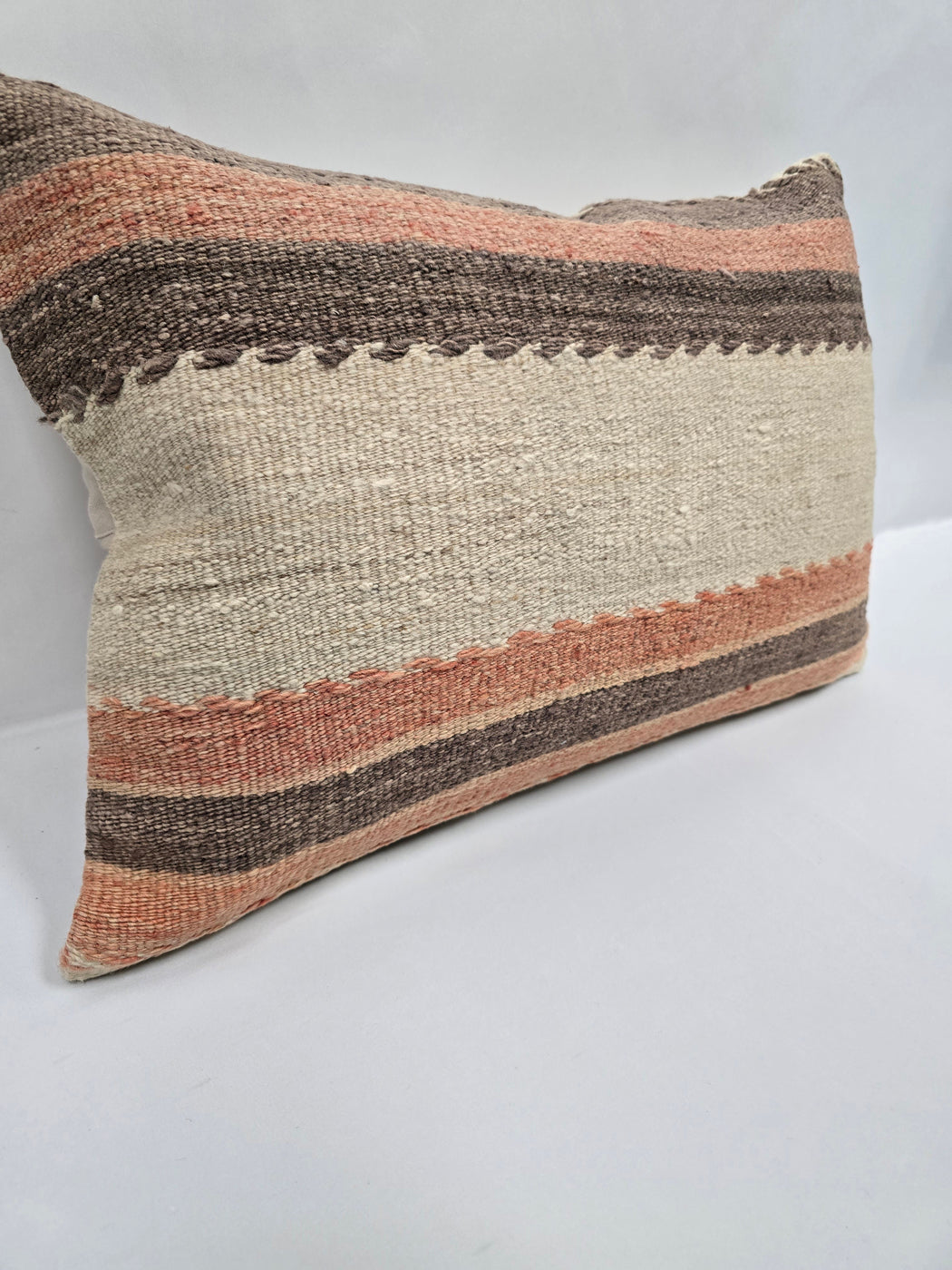Turkish Hemp Pillow Cushion Natural Cream Brown Pillow Cushion Cover 16" x 24" #9097