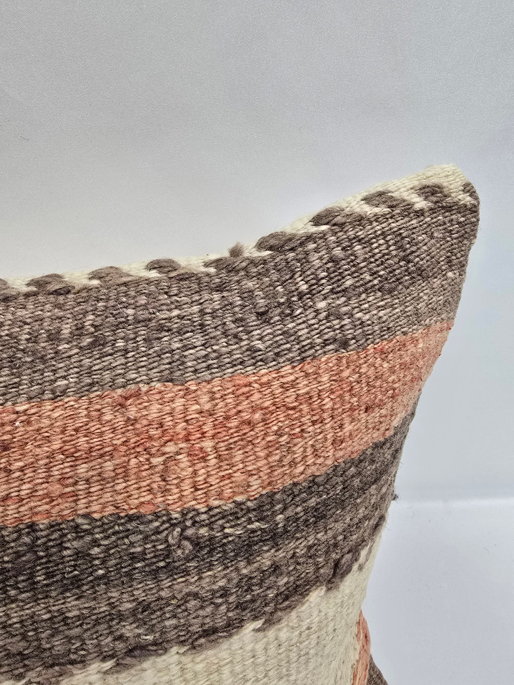 Turkish Hemp Pillow Cushion Natural Cream Brown Pillow Cushion Cover 16" x 24" #9097