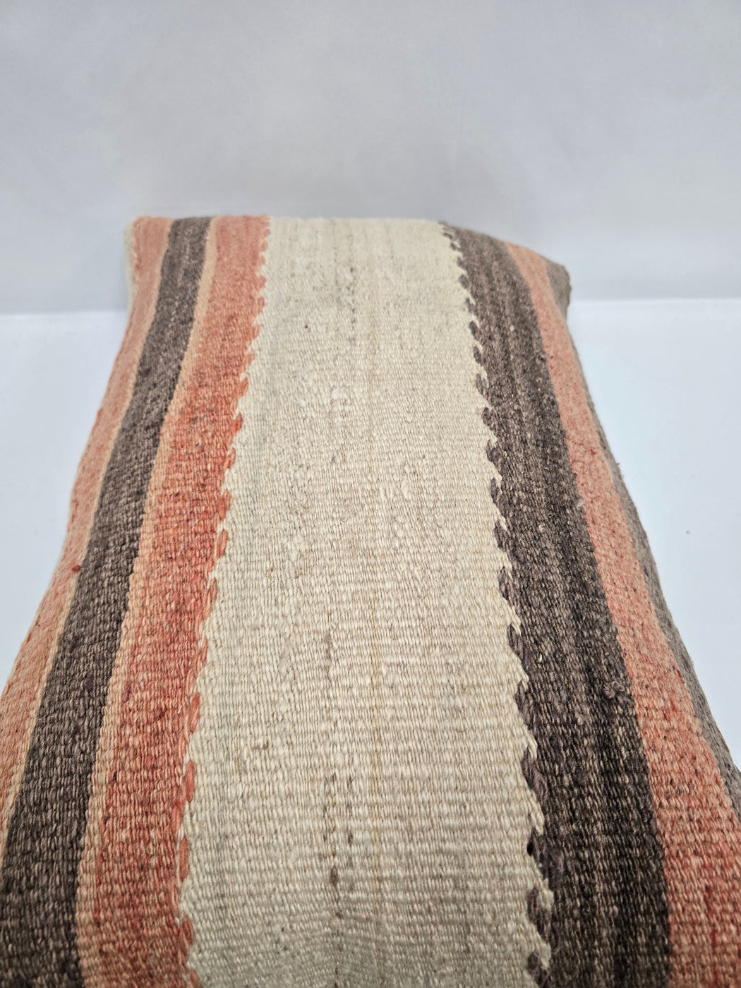 Turkish Hemp Pillow Cushion Natural Cream Brown Pillow Cushion Cover 16" x 24" #9097