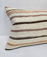 Turkish Hemp Pillow Cushion Natural Cream Brown Rose Pillow Cushion Cover 16" x 24" #9094