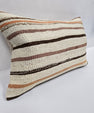 Turkish Hemp Pillow Cushion Natural Cream Brown Rose Pillow Cushion Cover 16" x 24" #9094