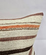 Turkish Hemp Pillow Cushion Natural Cream Brown Rose Pillow Cushion Cover 16" x 24" #9094