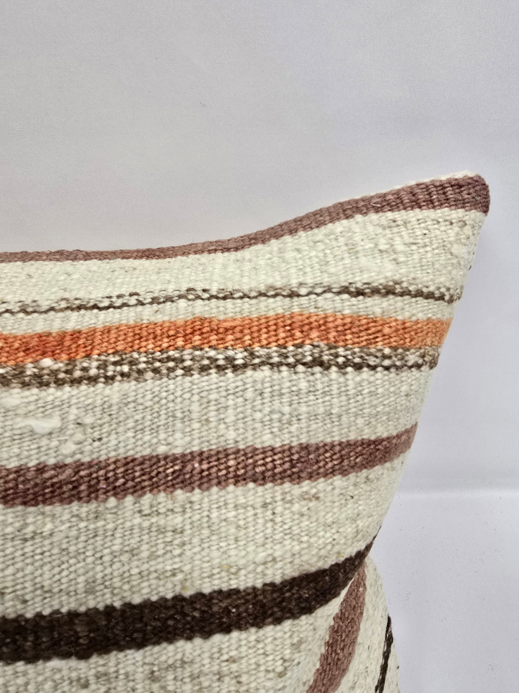 Turkish Hemp Pillow Cushion Natural Cream Brown Rose Pillow Cushion Cover 16" x 24" #9094