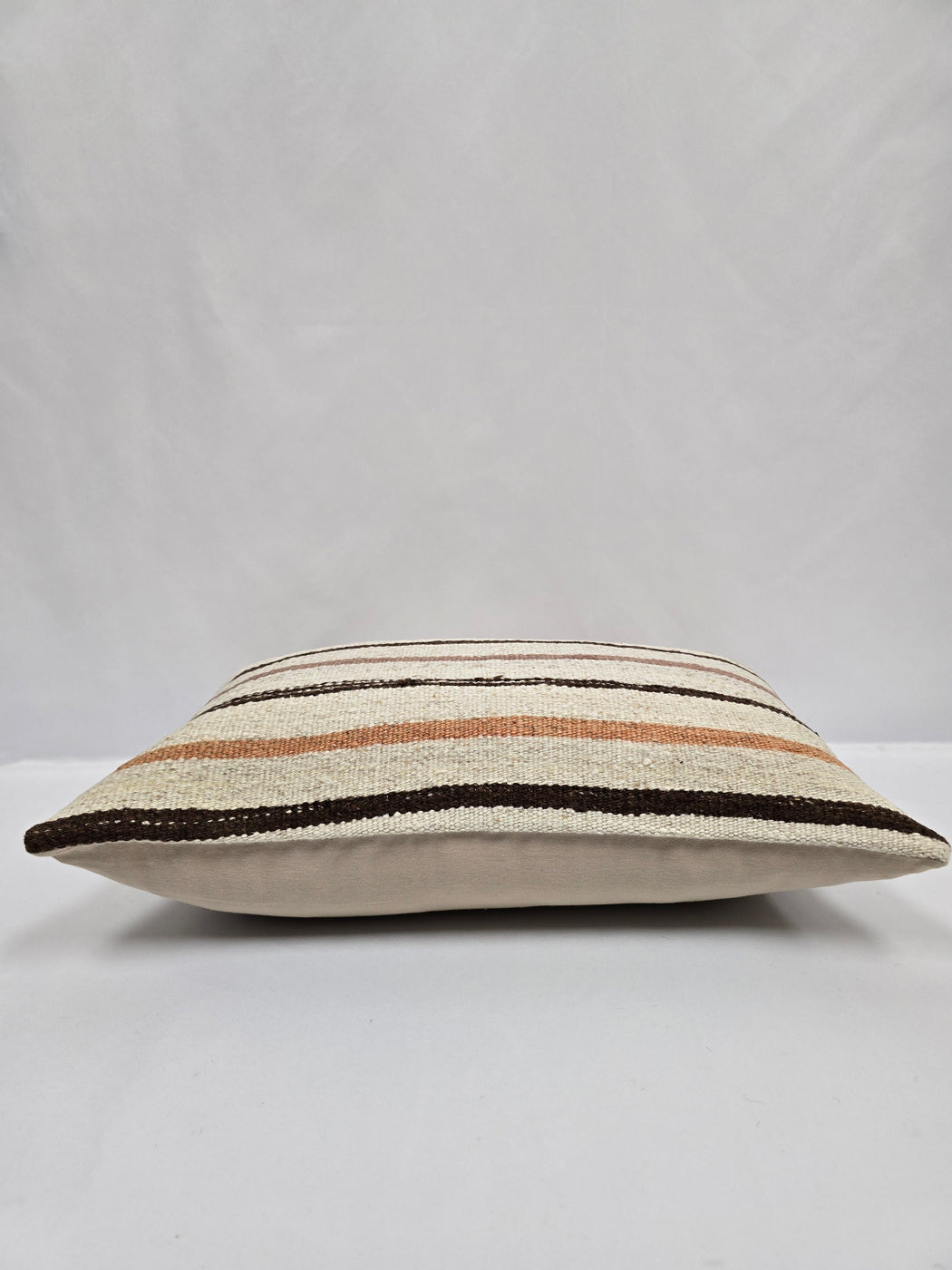 Turkish Hemp Pillow Cushion Natural Cream Brown Rose Pillow Cushion Cover 16" x 24" #9094