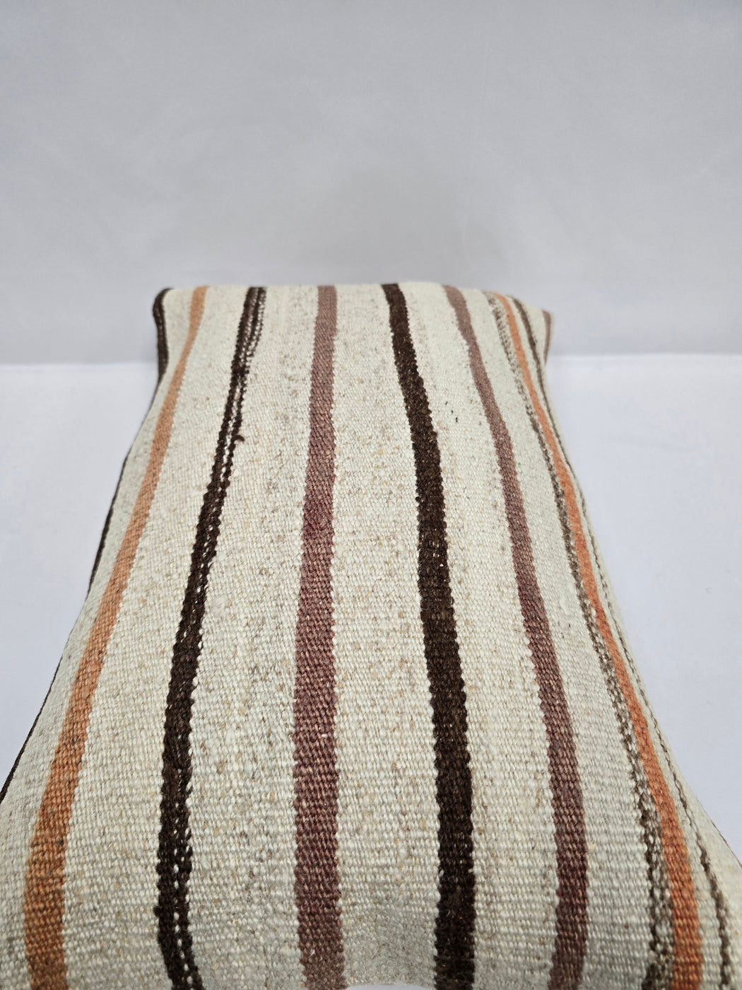 Turkish Hemp Pillow Cushion Natural Cream Brown Rose Pillow Cushion Cover 16" x 24" #9094