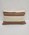 Turkish Hemp Pillow Cushion Natural Cream Brown Pillow Cushion Cover 16" x 24" #9093