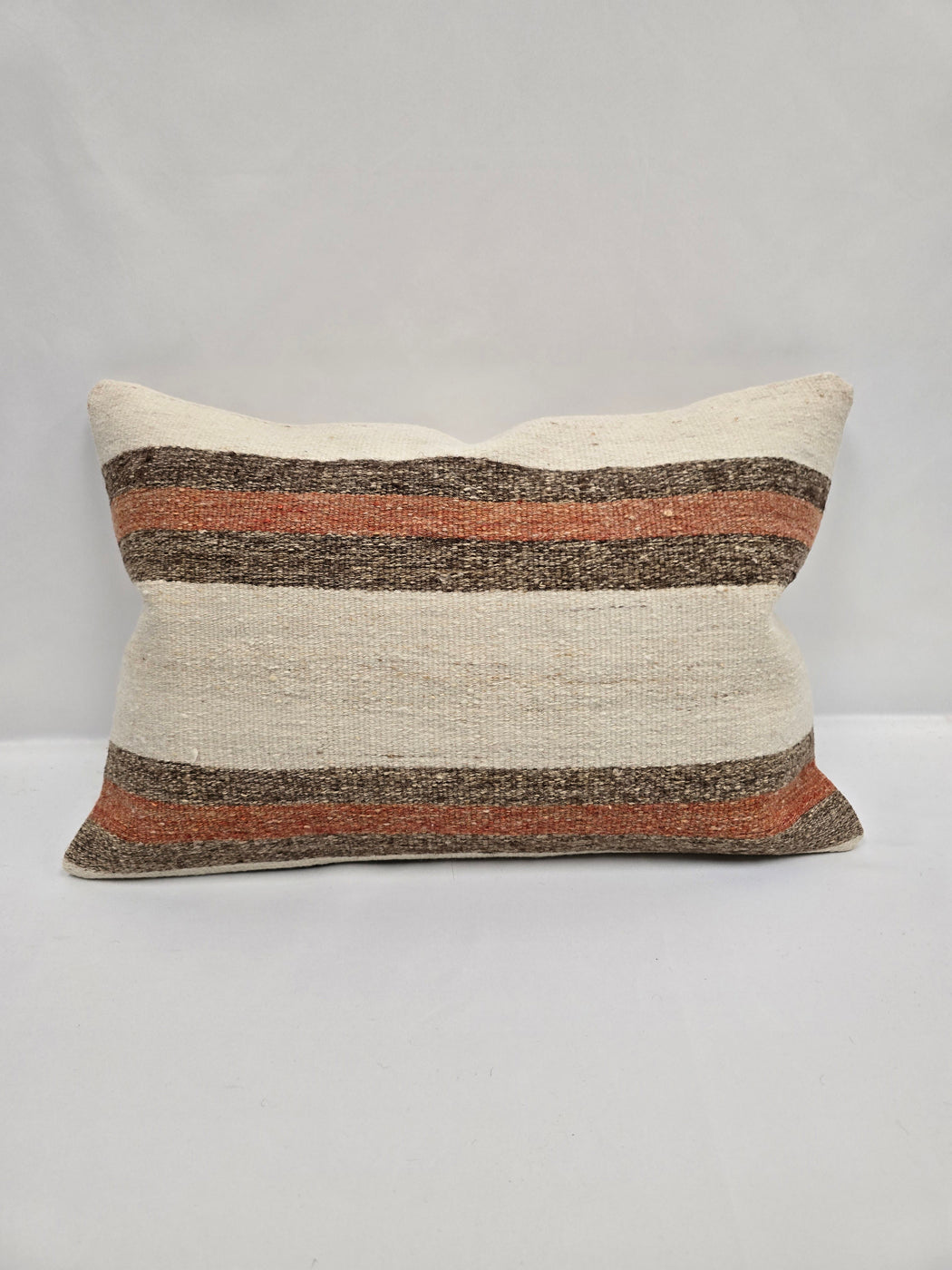 Turkish Hemp Pillow Cushion Natural Cream Brown Pillow Cushion Cover 16" x 24" #9093