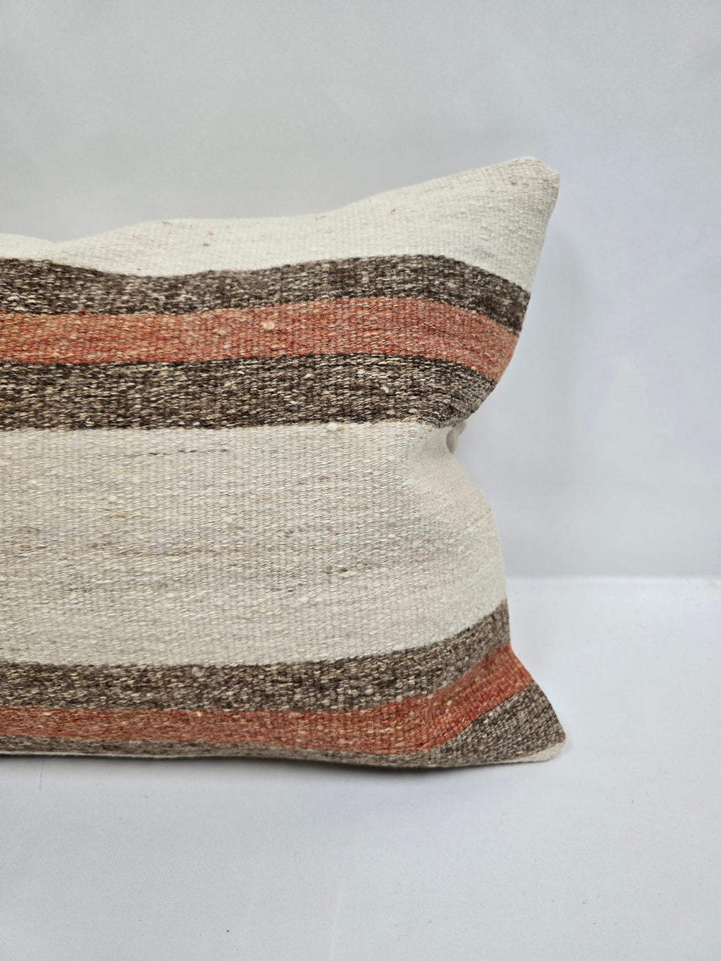 Turkish Hemp Pillow Cushion Natural Cream Brown Pillow Cushion Cover 16" x 24" #9093