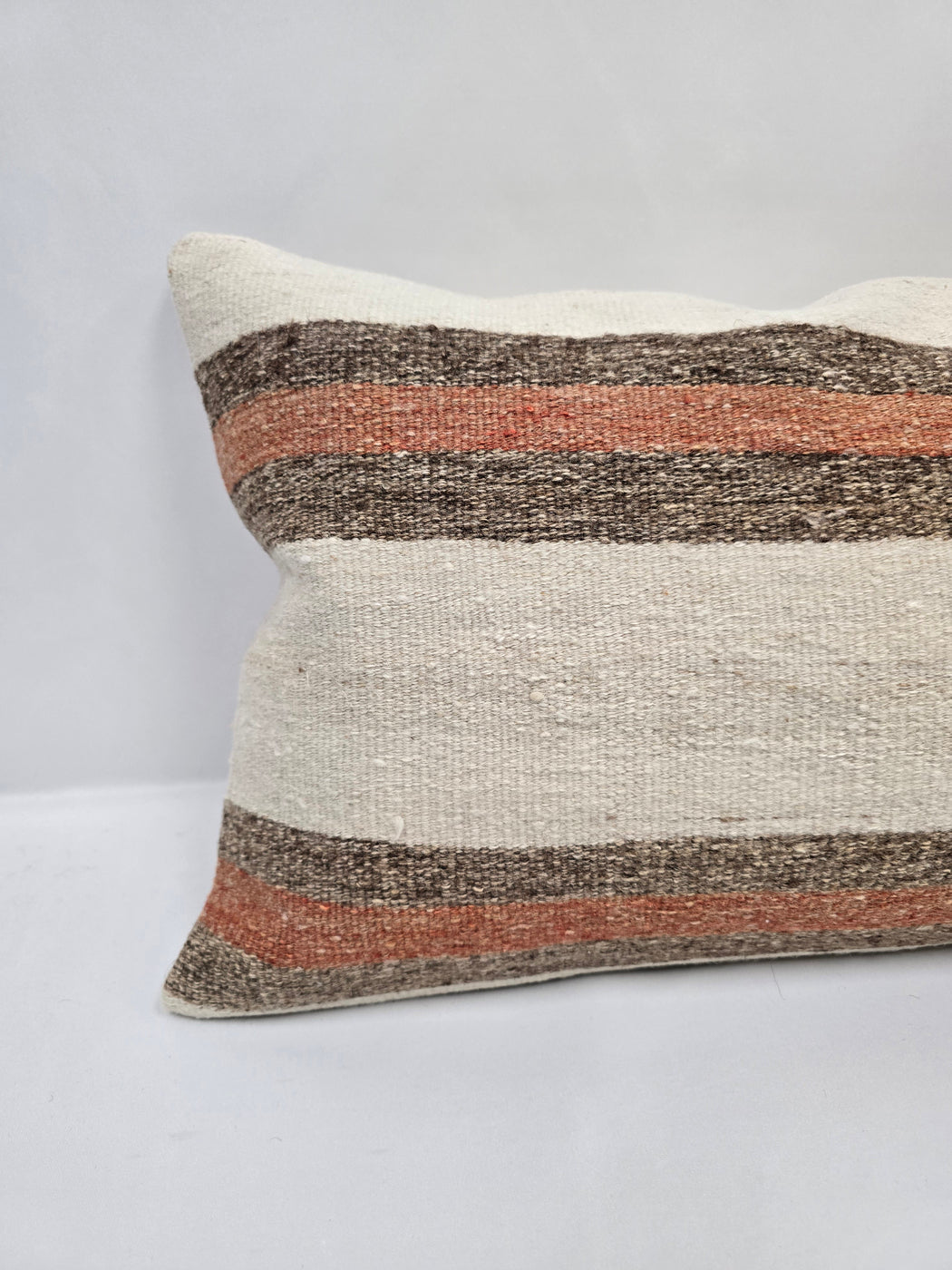 Turkish Hemp Pillow Cushion Natural Cream Brown Pillow Cushion Cover 16" x 24" #9093