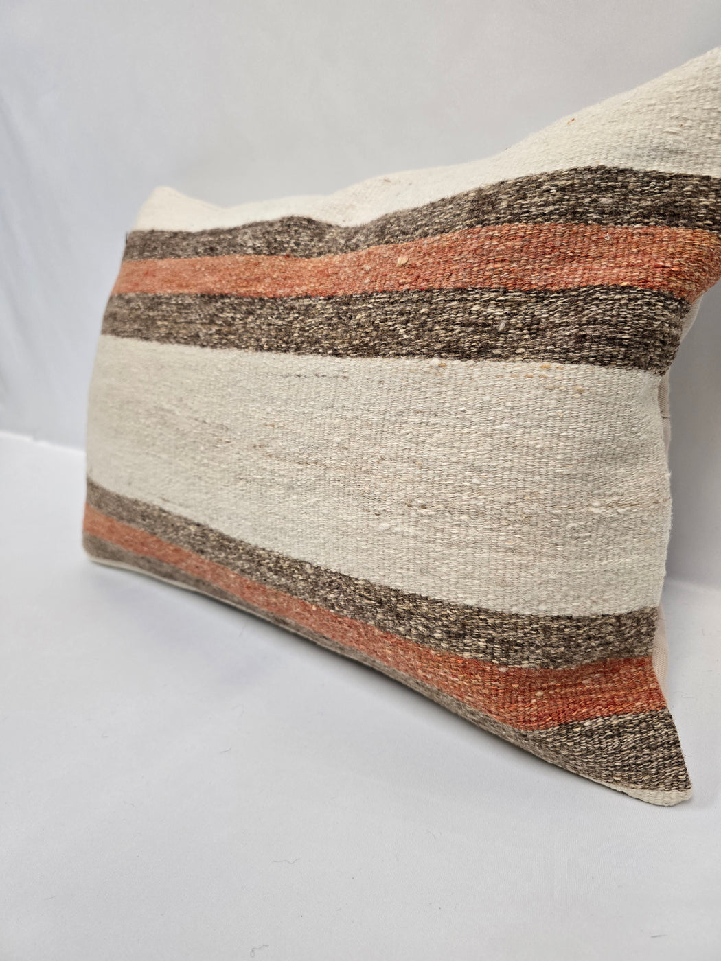 Turkish Hemp Pillow Cushion Natural Cream Brown Pillow Cushion Cover 16" x 24" #9093