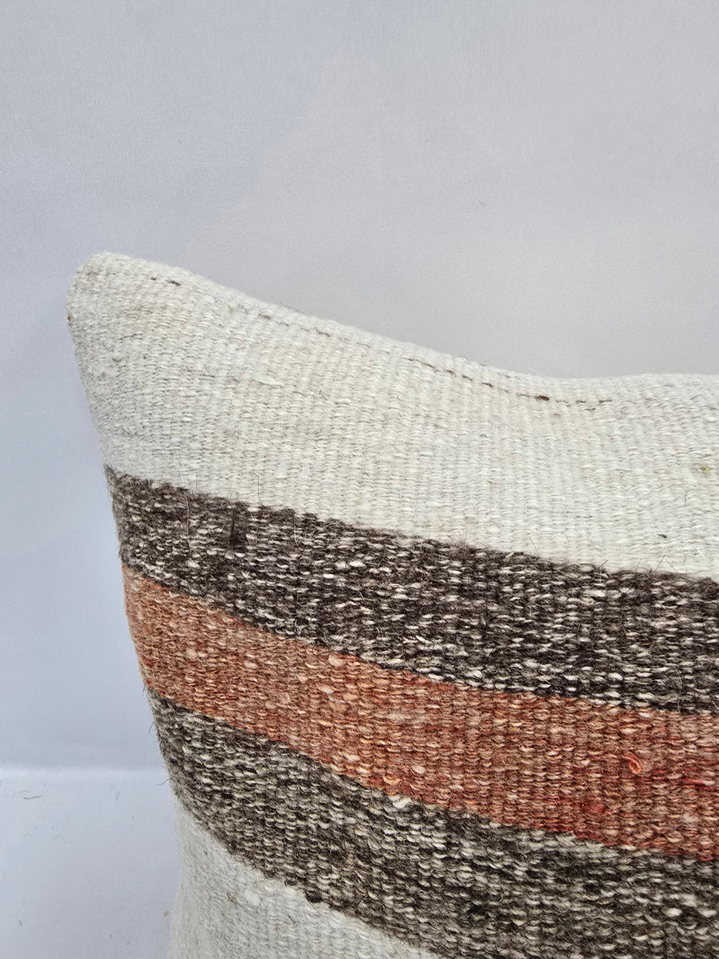 Turkish Hemp Pillow Cushion Natural Cream Brown Pillow Cushion Cover 16" x 24" #9093