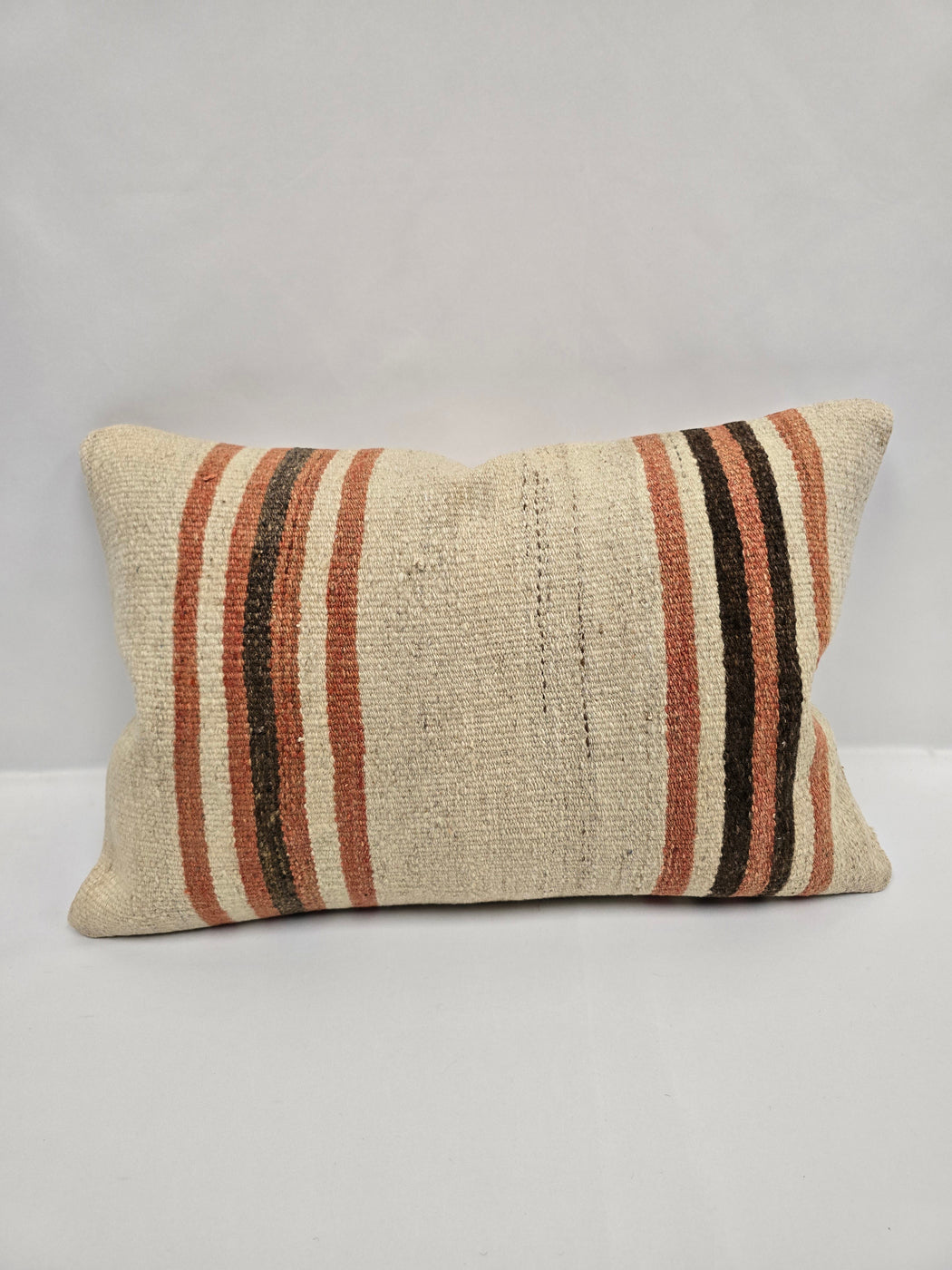 Turkish Hemp Pillow Cushion Natural Cream Brown Pillow Cushion Cover 16" x 24" #9083
