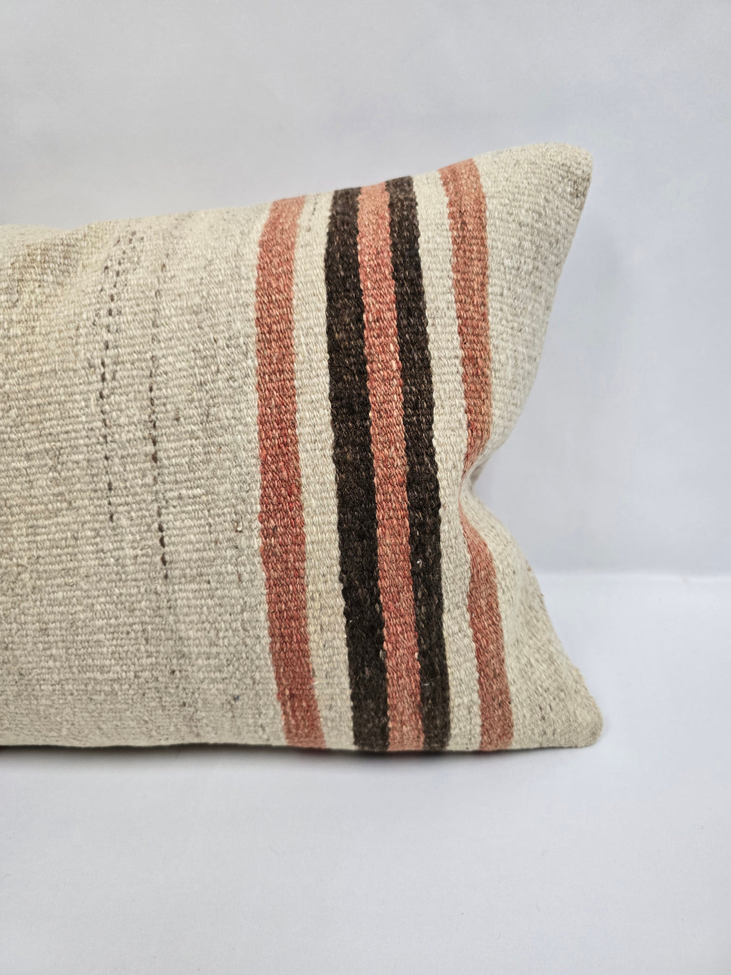 Turkish Hemp Pillow Cushion Natural Cream Brown Pillow Cushion Cover 16" x 24" #9083