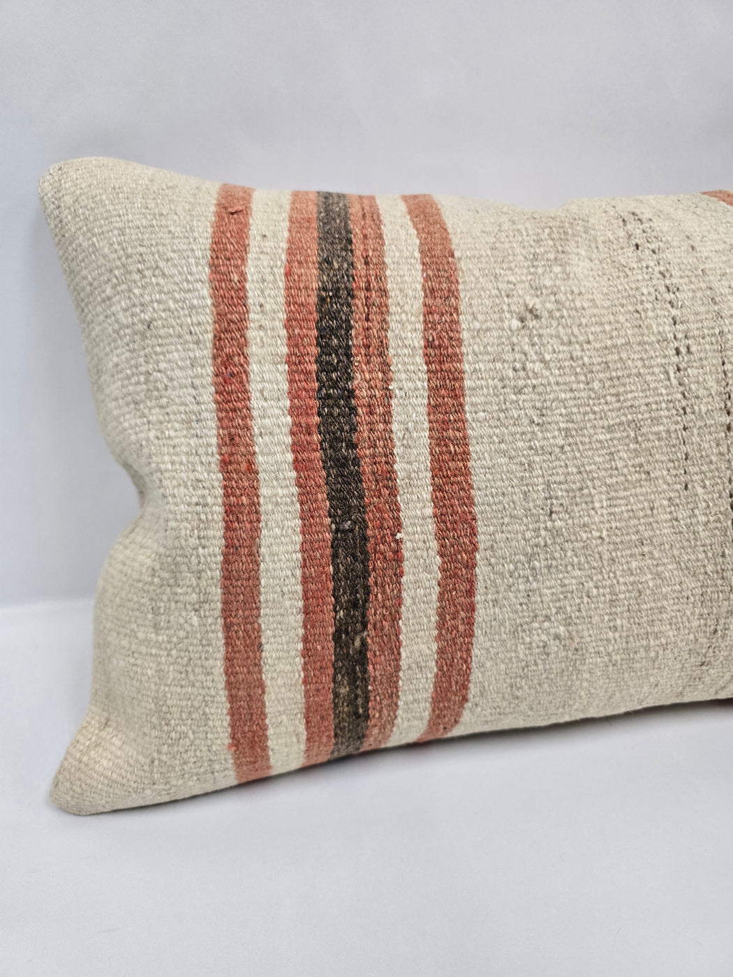 Turkish Hemp Pillow Cushion Natural Cream Brown Pillow Cushion Cover 16" x 24" #9083