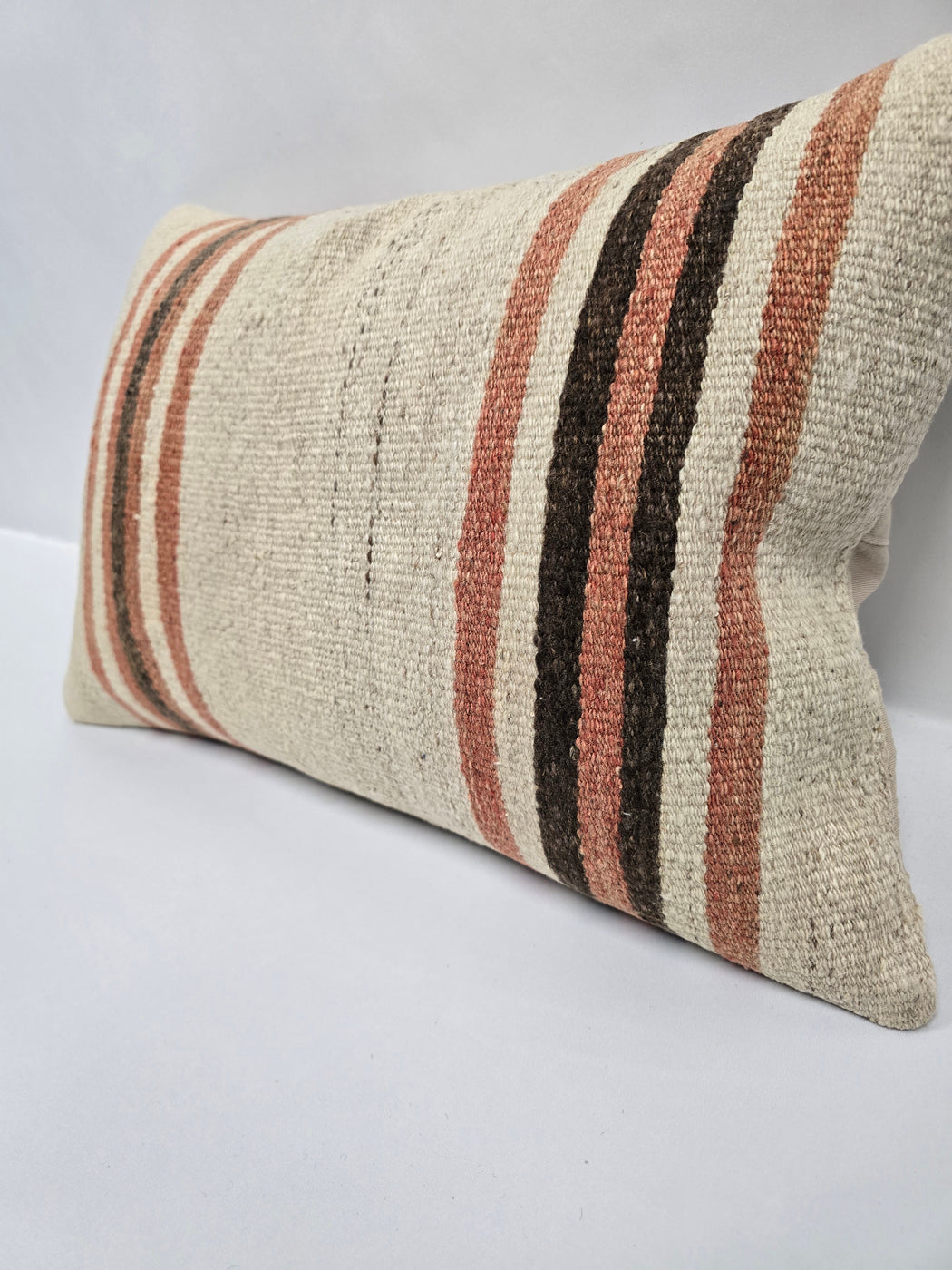 Turkish Hemp Pillow Cushion Natural Cream Brown Pillow Cushion Cover 16" x 24" #9083