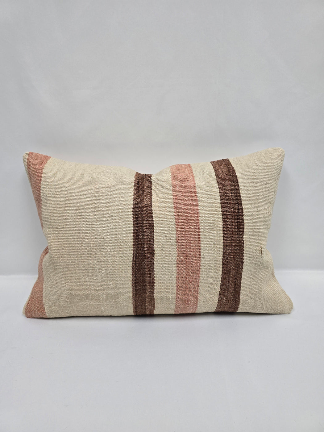 Turkish Hemp Pillow Cushion Natural Cream Brown Pillow Cushion Cover 16" x 24" #9082