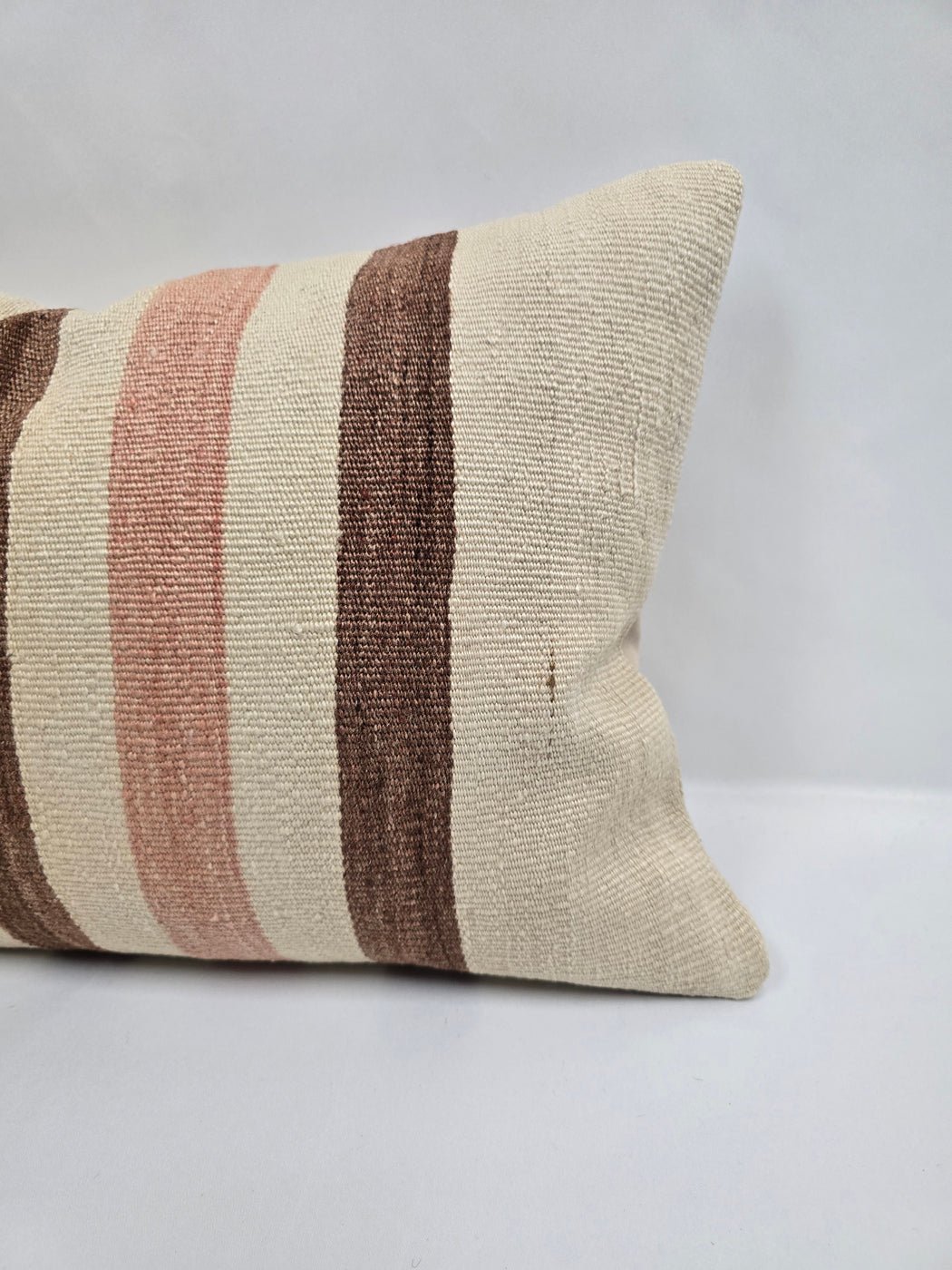 Turkish Hemp Pillow Cushion Natural Cream Brown Pillow Cushion Cover 16" x 24" #9082
